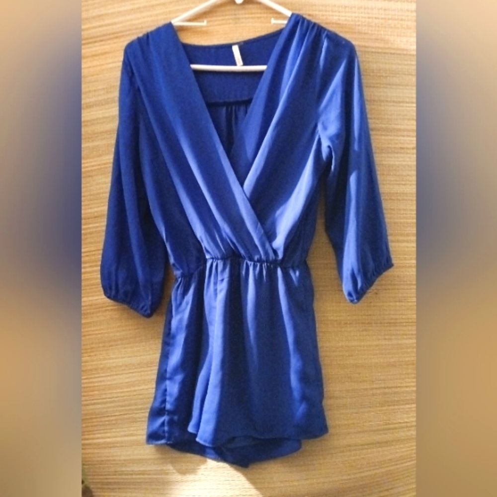 Sage Long Sleeved Romper, Women's Size Small,Blue, Lined